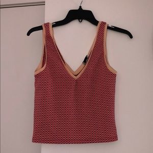 Zara Red checked Cropped Tank